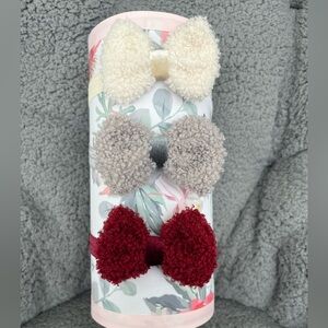 fuzzy baby bows (set of 3)